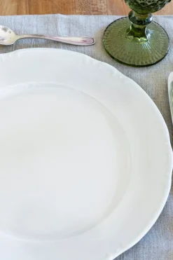Plato Llano Blanco Con Relieve Co