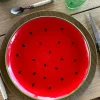 Plato Llano Con Diseño Sandía