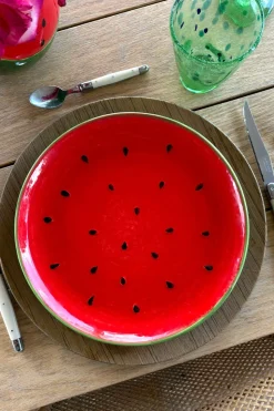 Plato Llano Con Diseño Sandía