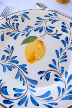 Plato Llano Con Diseño Tavira