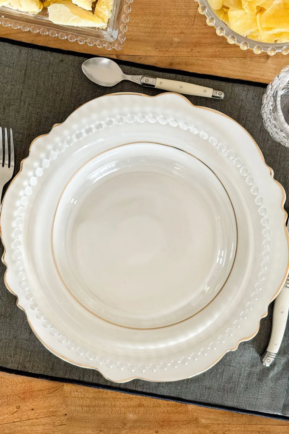 Plato Llano Cristal Bolitas