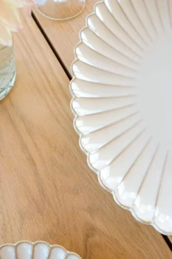 Plato Postre Blanca Flor Co