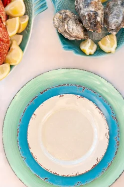 Plato Postre Melamina Azul