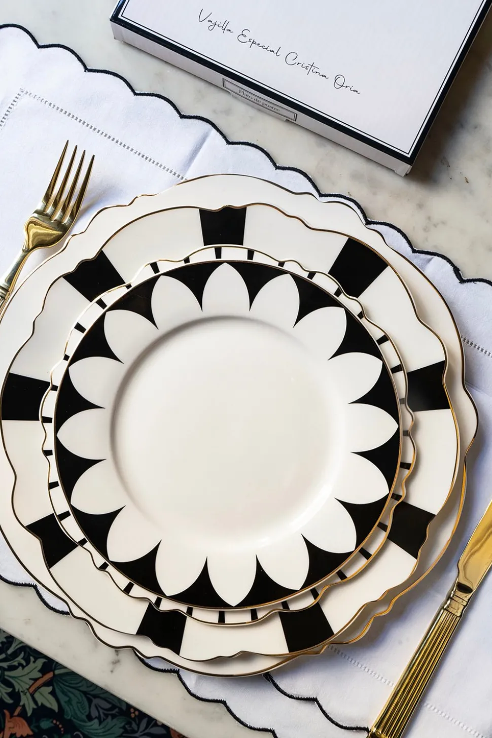 Plato Postre Ondas Cristina Oria