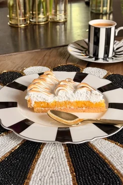 Plato Postre Rayas Cristina Oria