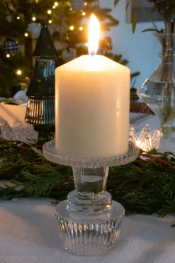 Portavelas De Cristal Con Tapa Con Diseño De Árbol Transparente