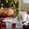 Portavelas De Cristal Con Diseño De Árbol Transparente