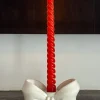Portavelas De Porcelana Blanco Diseño Lazo