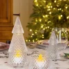 Portavelas Desmontable De Cristal Con Diseño De Árbol Transparente Picos Pequeño