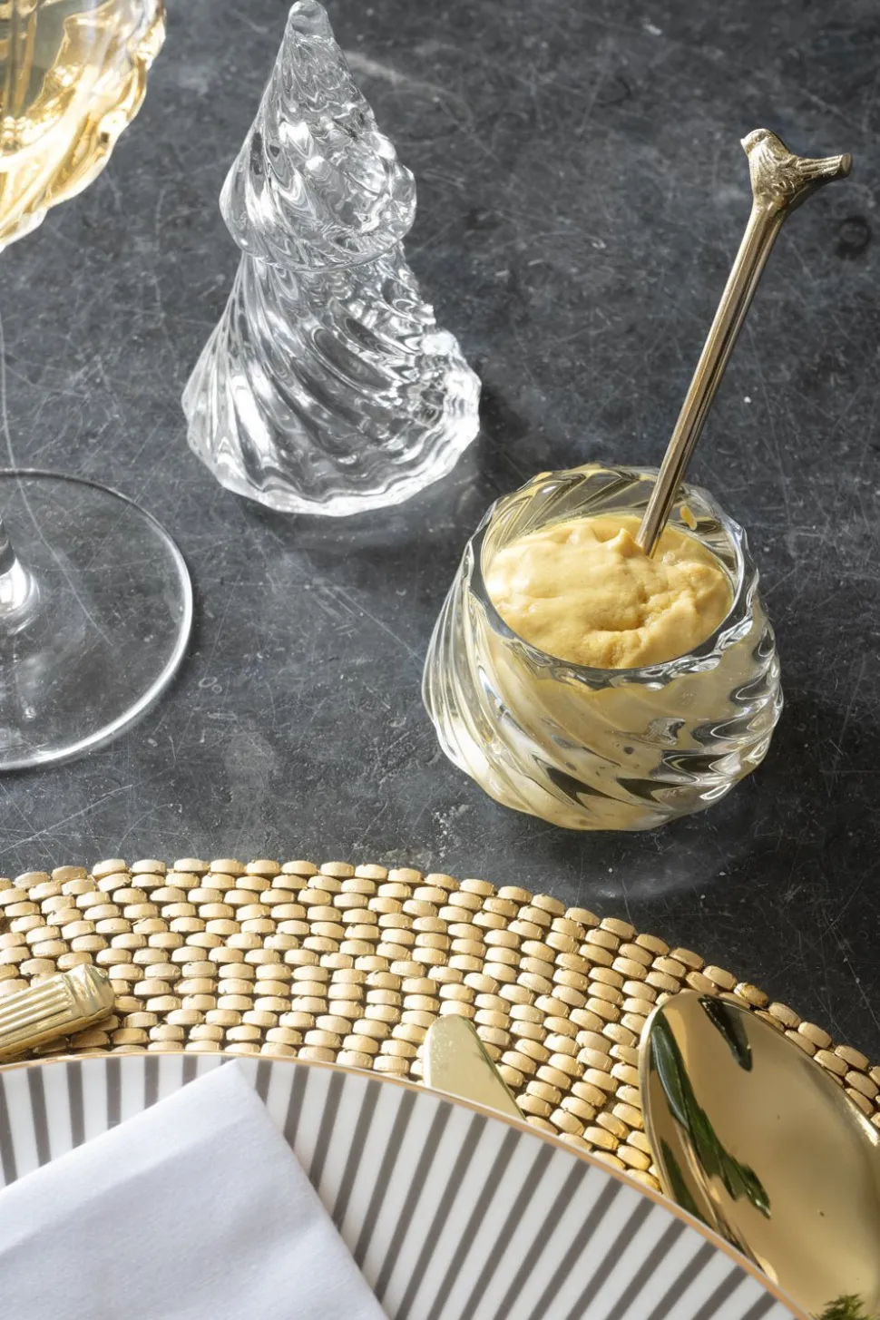 Portavelas Desmontable De Cristal Con Diseño De Árbol Transparente Pequeño