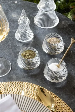 Portavelas Desmontable De Cristal Con Diseño De Árbol Transparente Grande