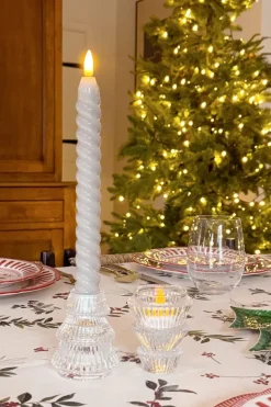 Portavelas Mini De Cristal Con Diseño De Árbol Transparente