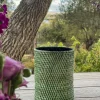 Posa-Botellas De Ratán Verde