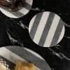 Posavasos De Mármol Blanco Y Gris Oscuro