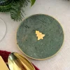 Posavasos Mármol Verde Con Figura De Árbol