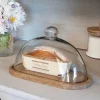 Quesera Oval Con Tapa De Cristal Grande