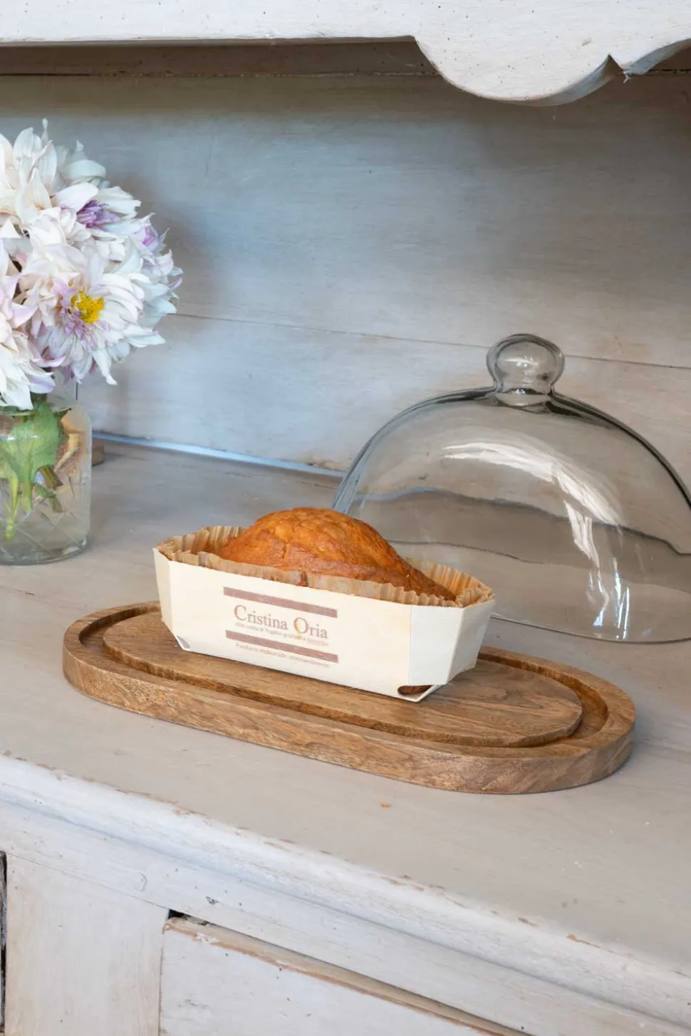 Quesera Oval Con Tapa De Cristal Grande