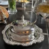 Recipiente De Plata Y Cristal Co
