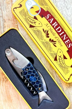 Sacacorchos Con Diseño De Sardina En Lata Vintage