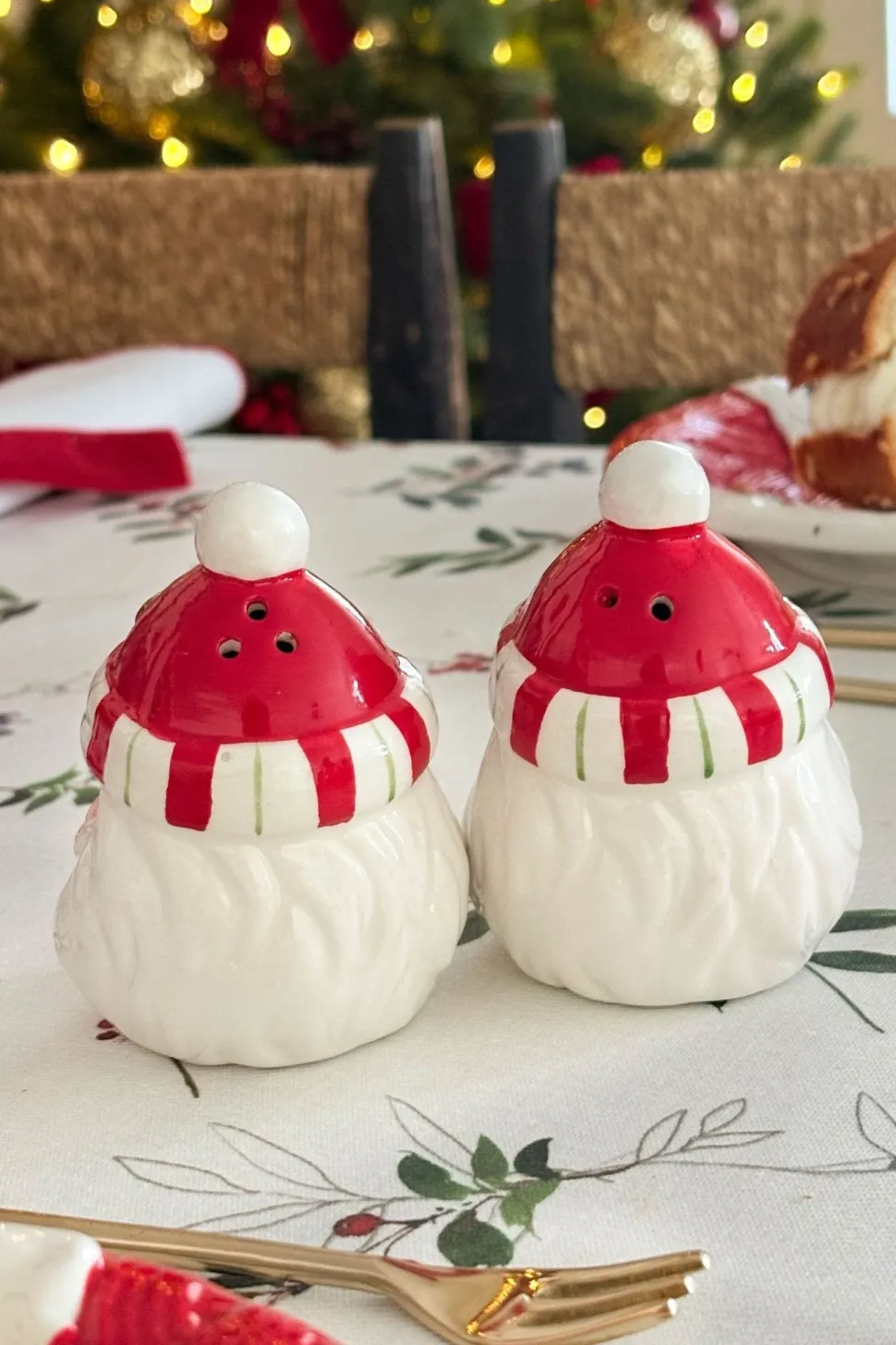 Salero Y Pimentero Con Diseño De Papá Noel