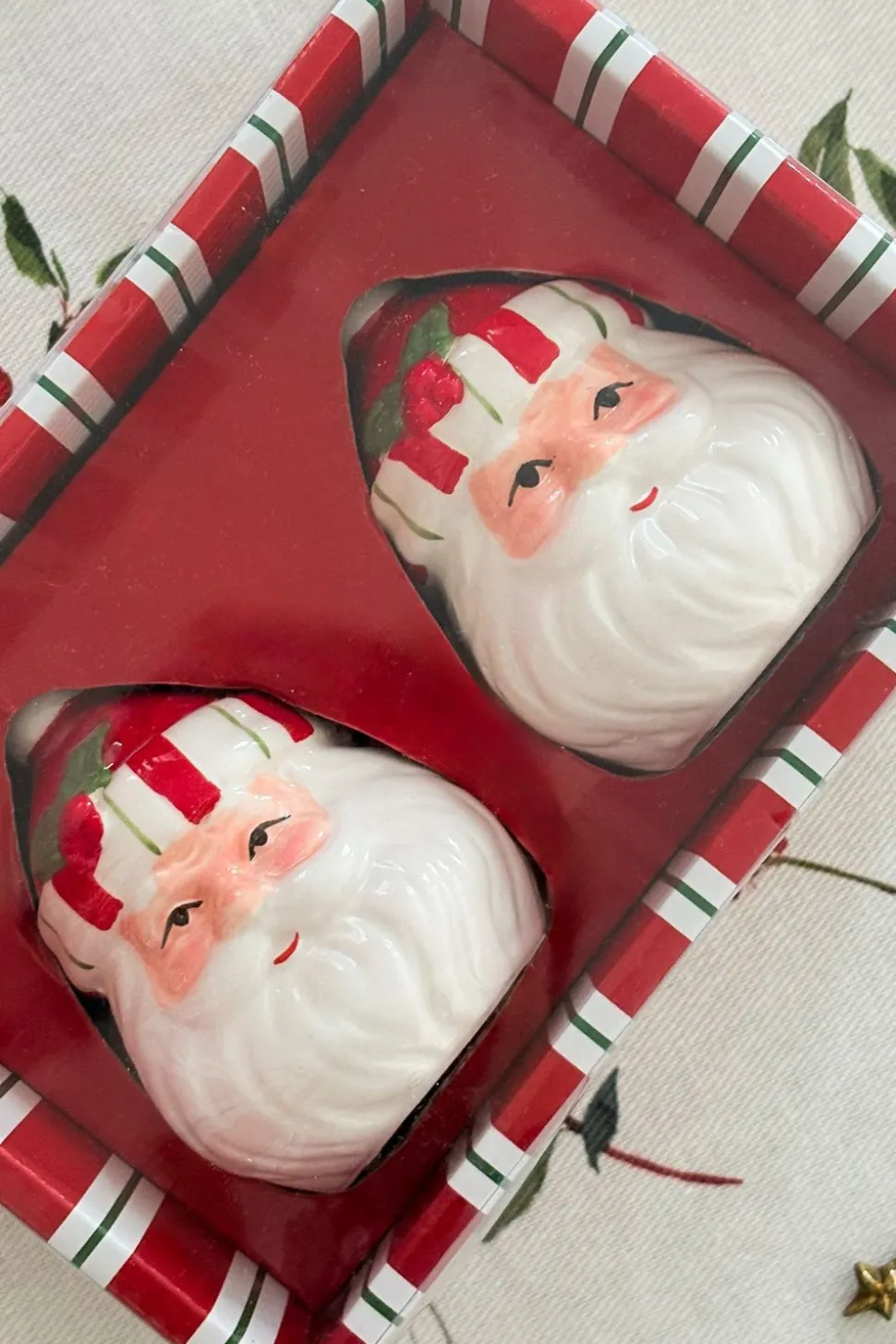 Salero Y Pimentero Con Diseño De Papá Noel
