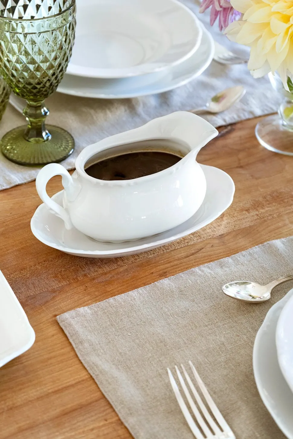 Salsera Blanca Con Relieve Co