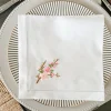 Servilleta Bordada A Mano Con Diseño De Flor De Almendro