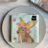 Servilletas Conejo Con Corona De Flores Grandes