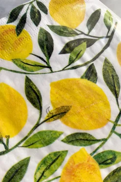 Servilletas Limones Y Hojas Pequeñas