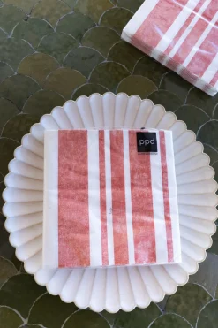 Servilletas Rayas Rojas Grandes