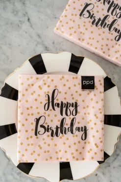 Servilletas Rosas Happy Birthday Grandes