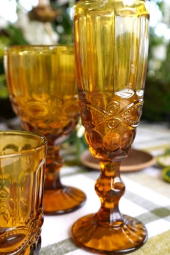 Set 6 Copas Champagne De Diseño Ámbar