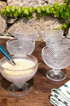 Set 6 Copas Cristal Helado Transparente Picos