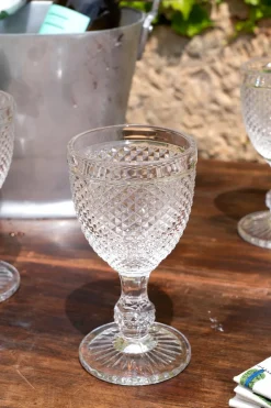 Set 6 Copas Cristal Vino Transparente Picos