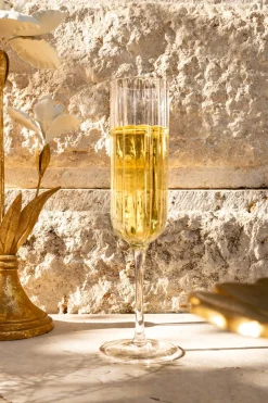 Set 6 Copas De Champagne Cristal Ondas