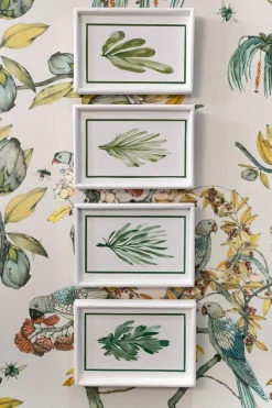 Set 4 Cuadros Con Diseño De Hojas Verdes