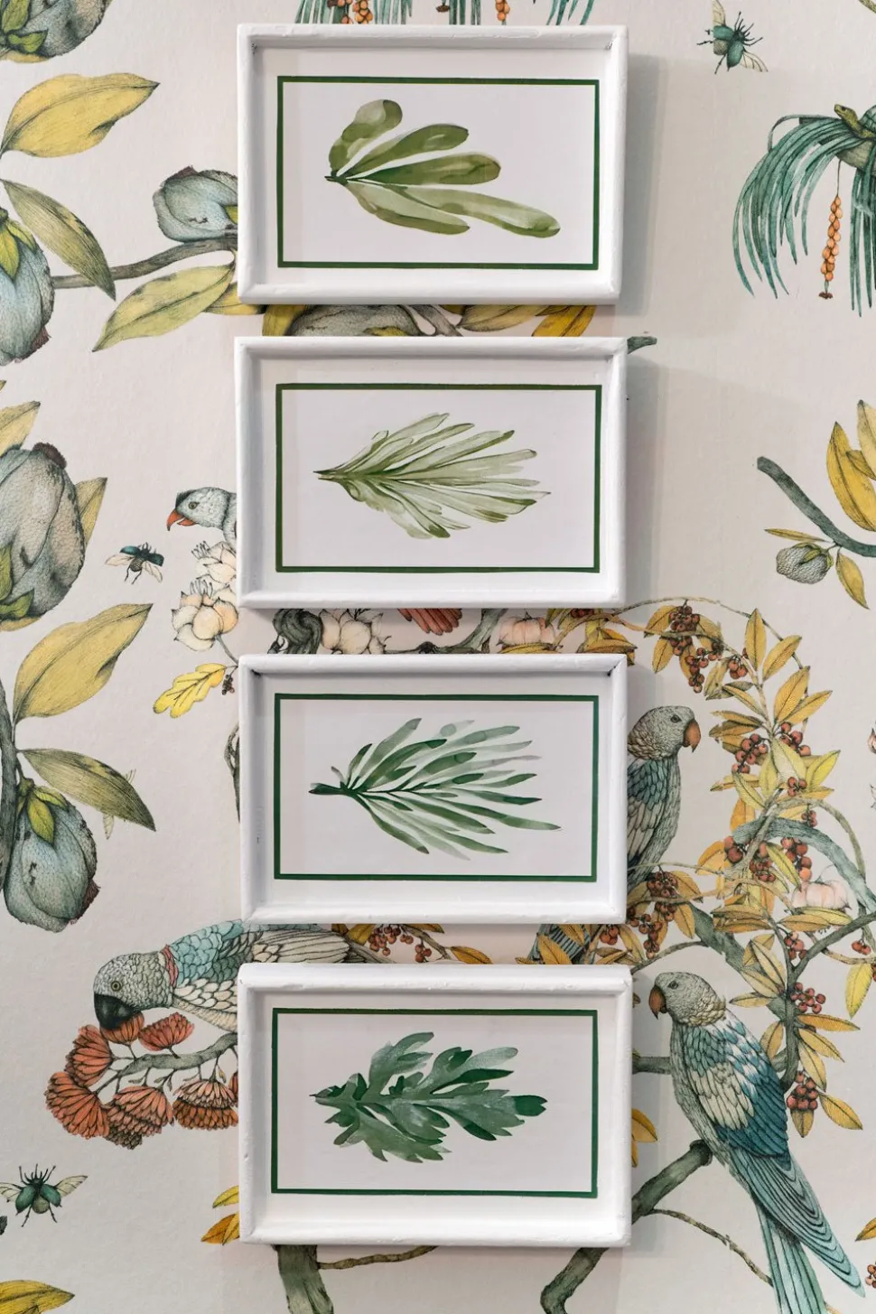 Set 4 Cuadros Con Diseño De Hojas Verdes