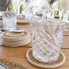 Set 6 posavasos de Seagrass Beige y Blanco