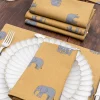Set 4 Servilletas Elefantes