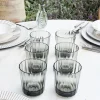 Set 6 Vasos Acrílicos Grises