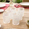 Set 6 Vasos Acrílicos Picos Transparentes