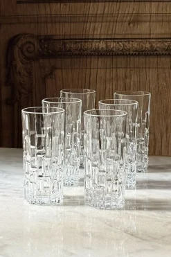 Set 6 Vasos Altos Diseño Glacial