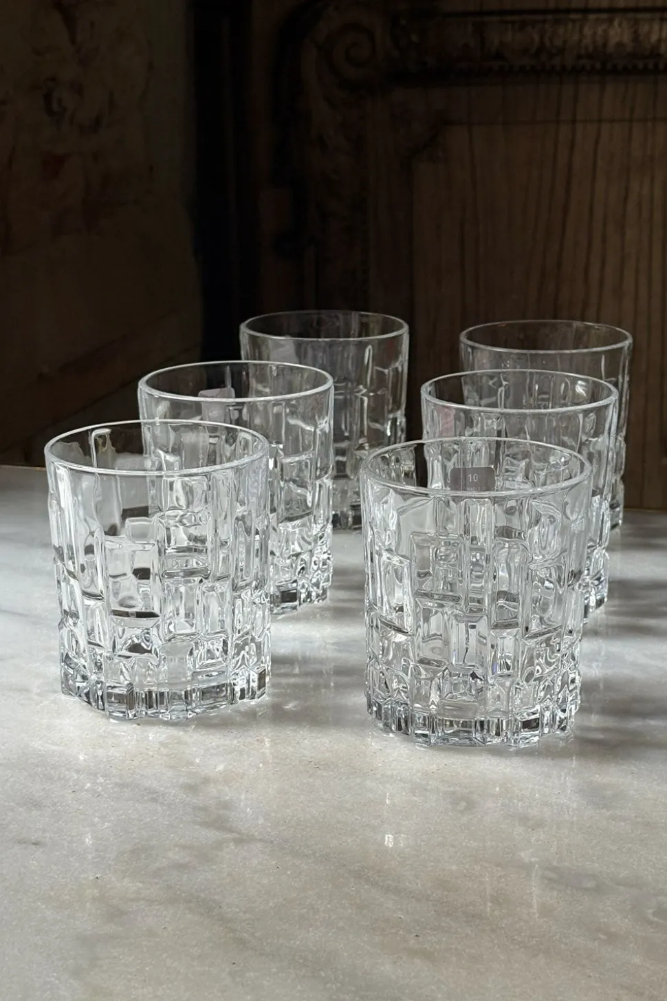 Set 6 Vasos Bajos Diseño Glacial