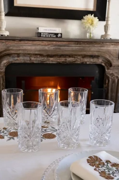 Set 6 Vasos Cristal Grandes Espiga
