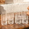 Set 12 Vasos Cristal Ondas