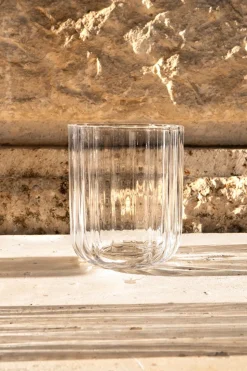 Set 6 Vasos Cristal Ondas Pequeños