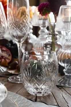 Set 6 Vasos Cristal Ovalados Pequeños Espiga