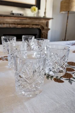Set 6 Vasos Cristal Pequeños Espiga