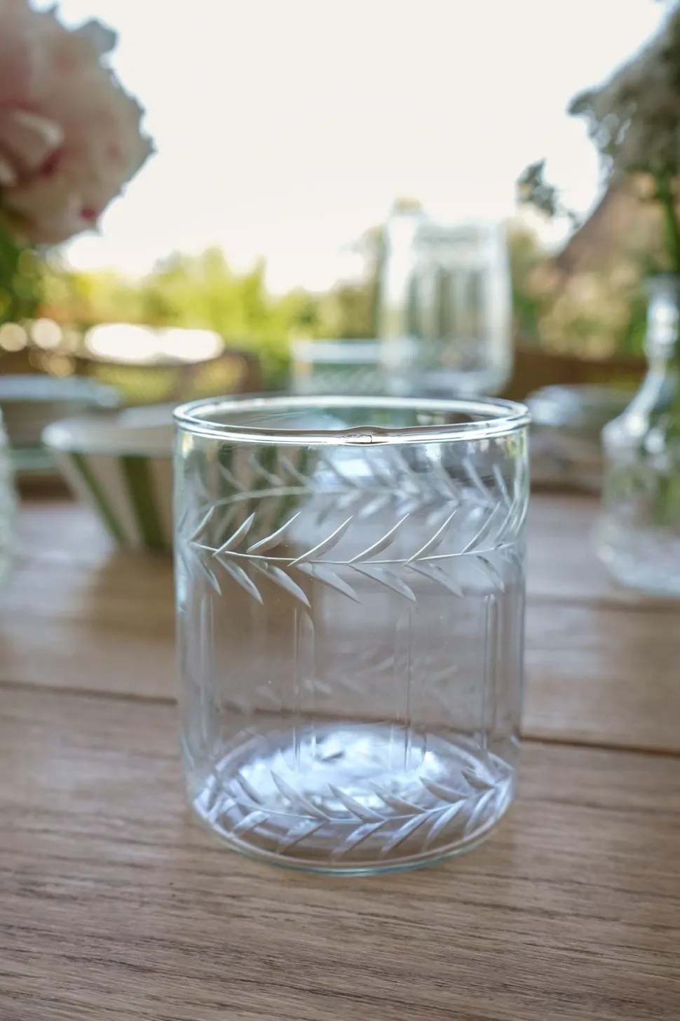 Set 6 Vasos Cristal Tallado