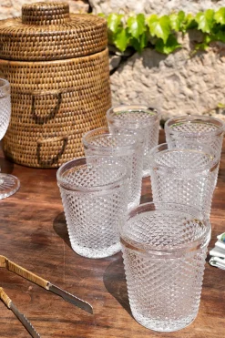 Set 6 Vasos Cristal Transparente Picos